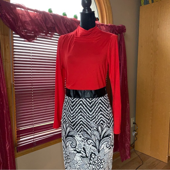 VENUS Dresses Venus Red White Holday Formal Evening Cocktail Dress